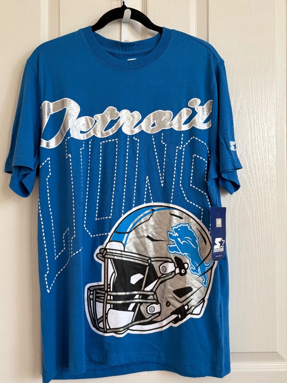 detroit lions mens shirt Blue Size M NWT - Picture 1 of 14